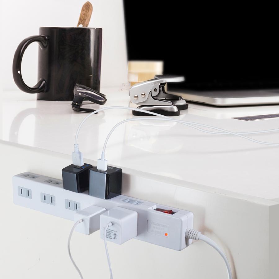 延長コード 3m 電源タップ マグネット付 電源タップ コンセント10個口