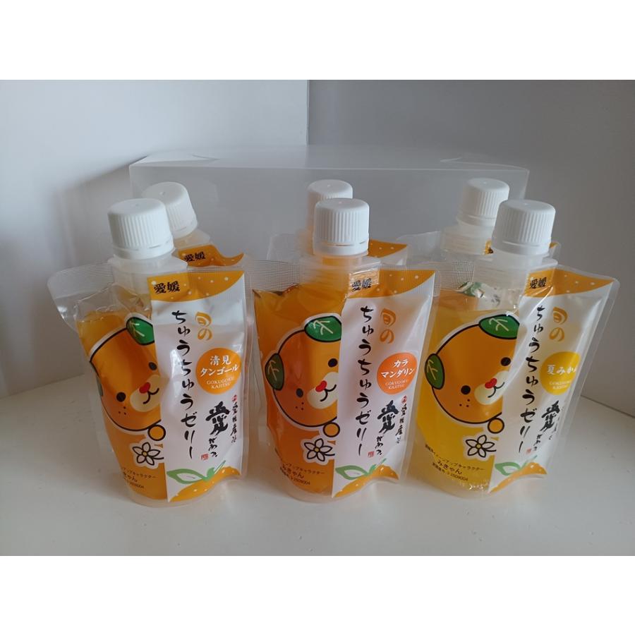 お子様のおやつに! 愛媛 みきゃん 旬のちゅうちゅうゼリー おまかせ 6