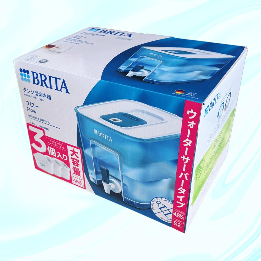 BRITA（ブリタ） タンク型 浄水器 フロー 4.85L ベーシックブルー 液晶