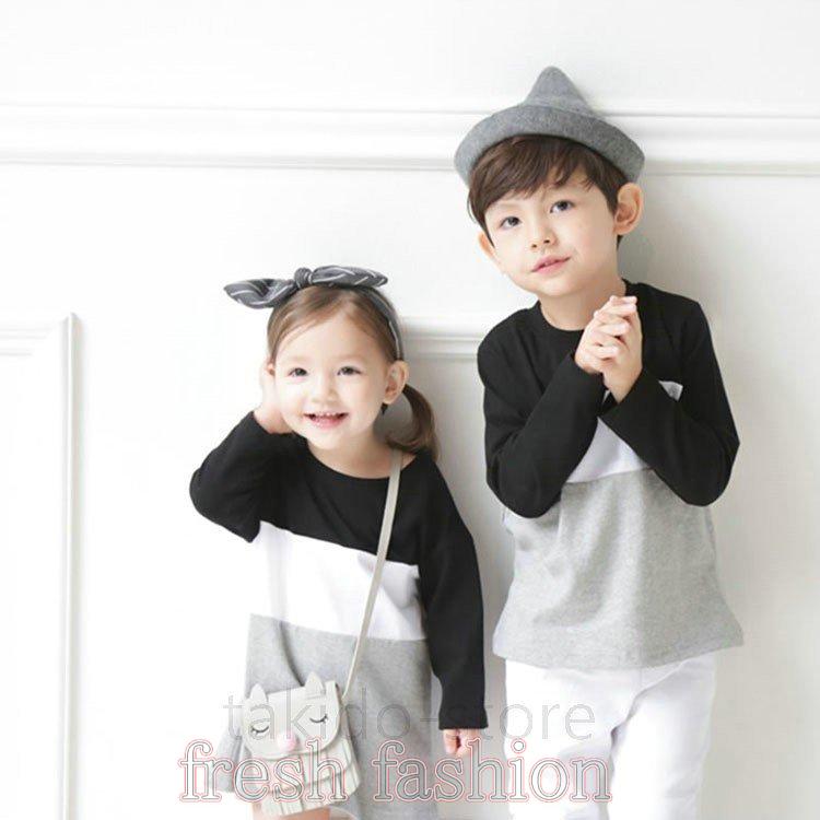 親子コーデ Tシャツ 長袖 秋 親子 ペアルック Tシャツ ボーダー柄 リンクコーデ 親子 シャツ セット 親子ペア パパ 子供服 お揃い 男女 Ff4622 Fresh Fashion 通販 Yahoo ショッピング