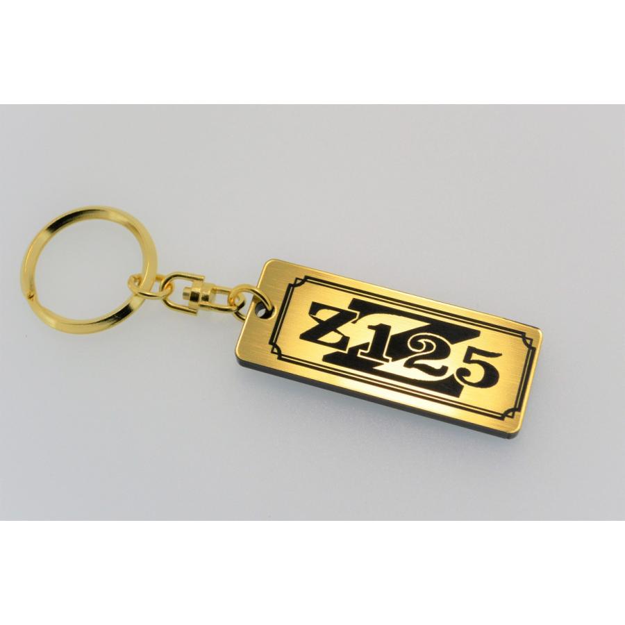 A-19-1 Z125 2層アクリル製 金黒 2重リング キーホルダー プロ