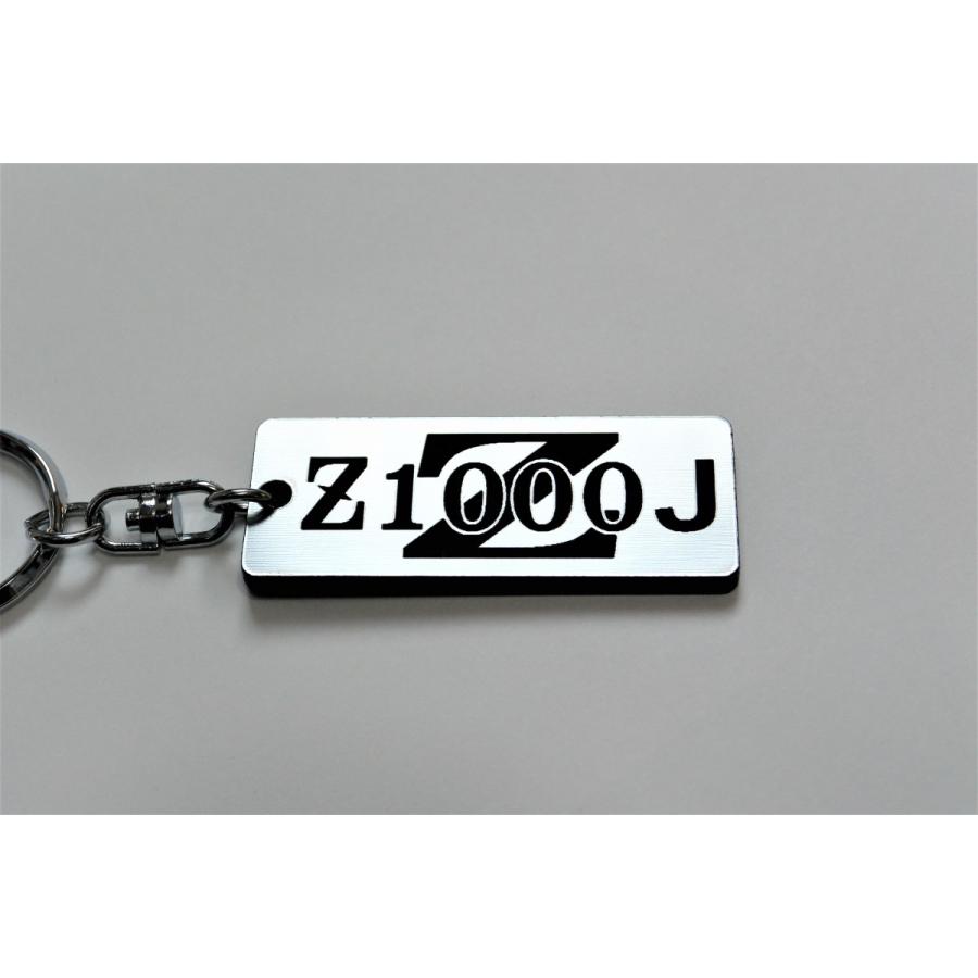 黒と銀の二重リング A-30-2 Z1000J 2層アクリル製 銀黒 2重リング キーホルダー カスタム