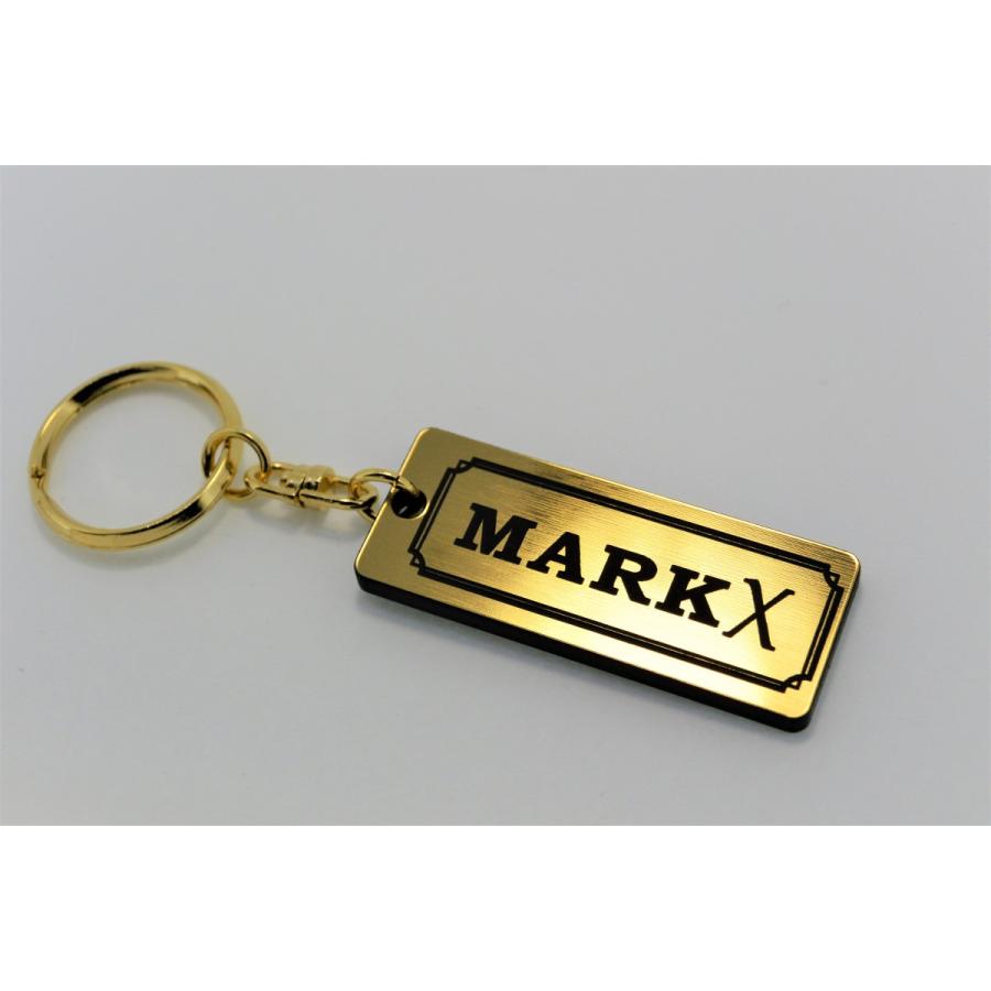 A-413-1 MARKX 2層アクリル製 金黒 2重リング キーホルダー キーレス