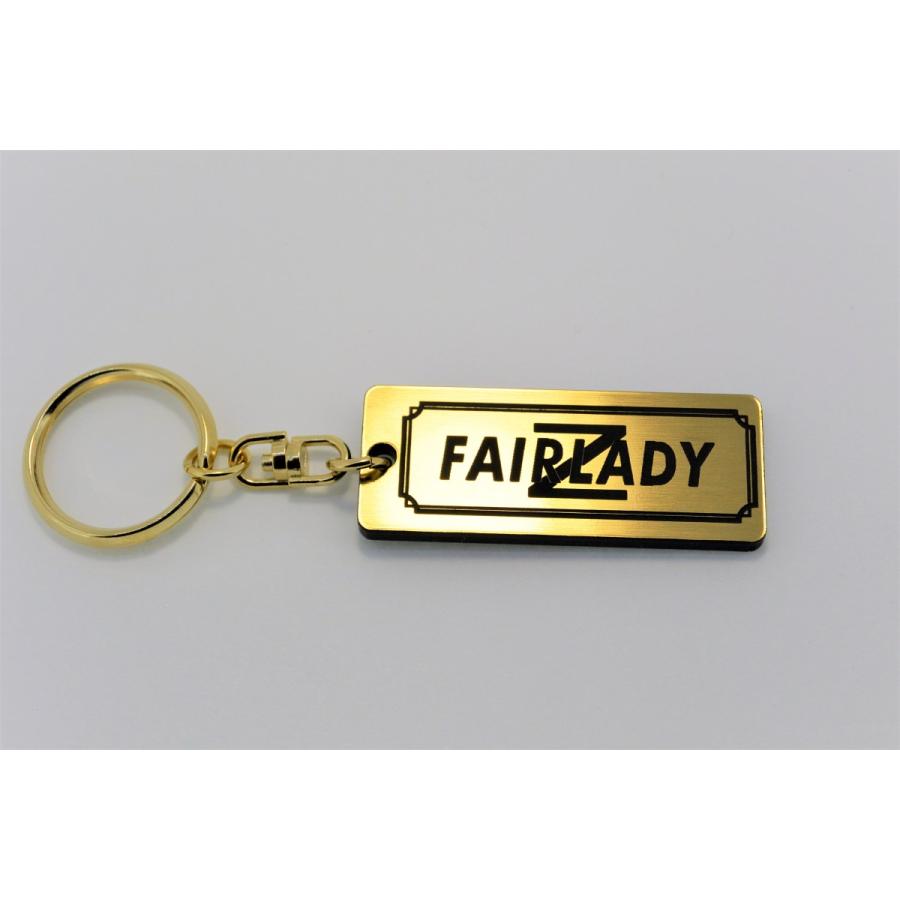 A-423-1 FAIRLADYZ 2層アクリル製 金黒 2重リング キーホルダー