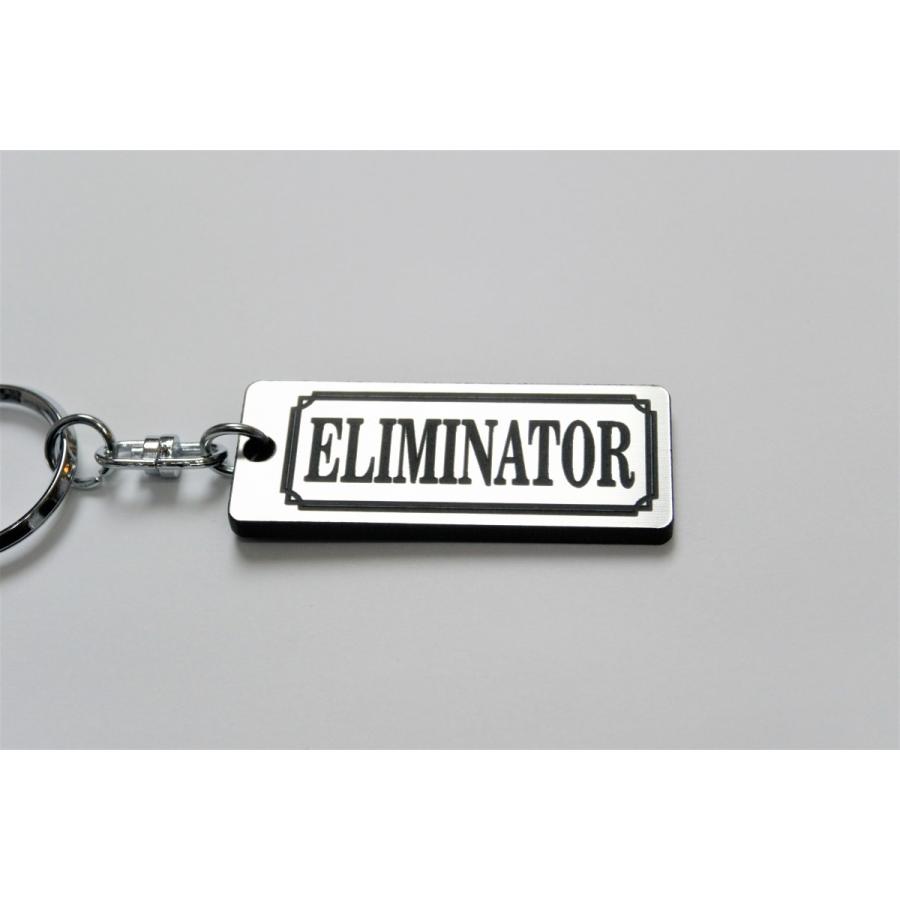 A-43-2 ELIMINATOR 2層アクリル製 銀黒 2重リング キーホルダー