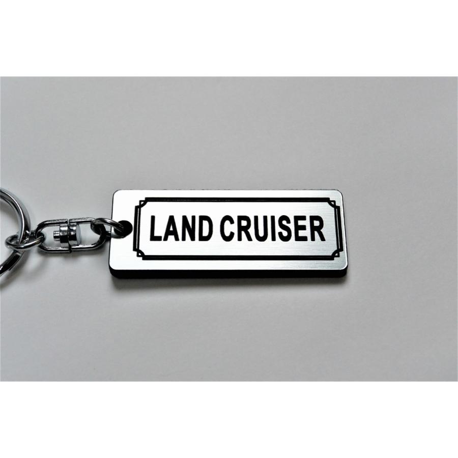 A-435-2 LANDCRUISER 2層アクリル製 銀黒 2重リング キーホルダー