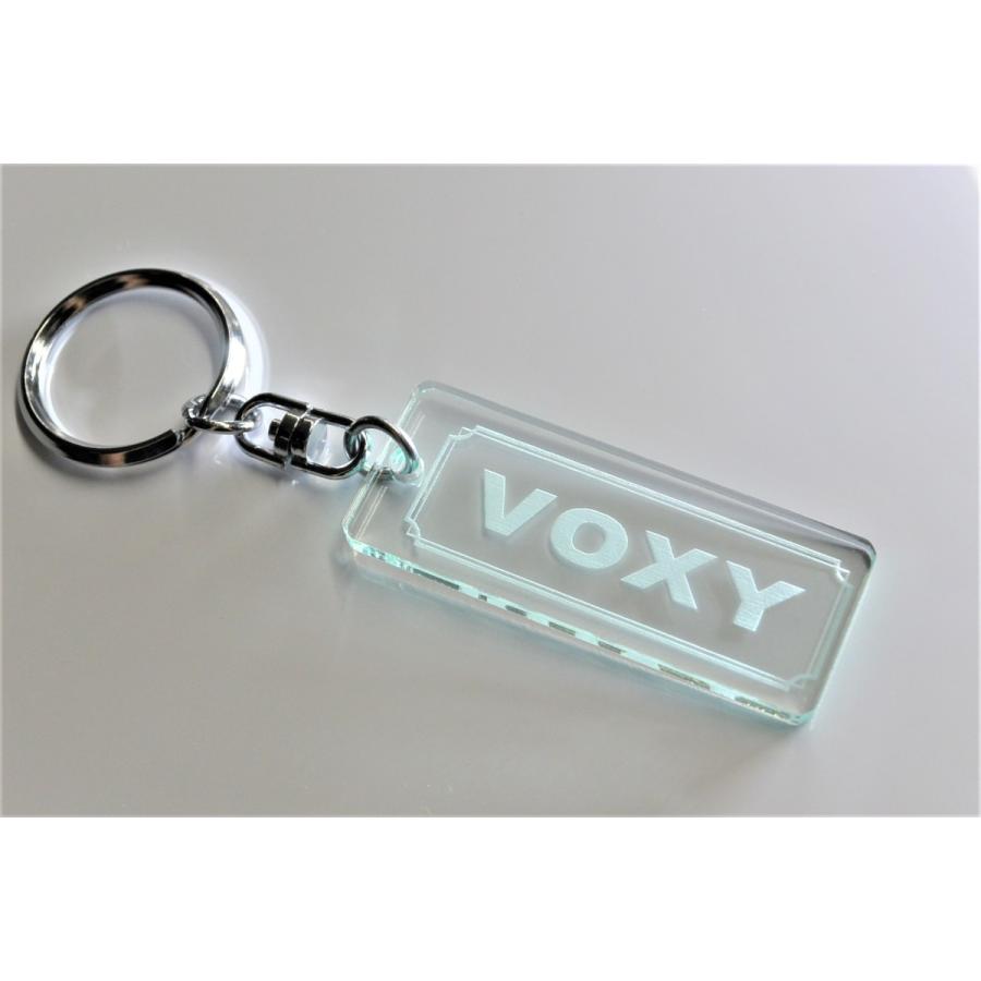 A-438-3 VOXY ガラス調 アクリル製 2重リング キーホルダー キーレス
