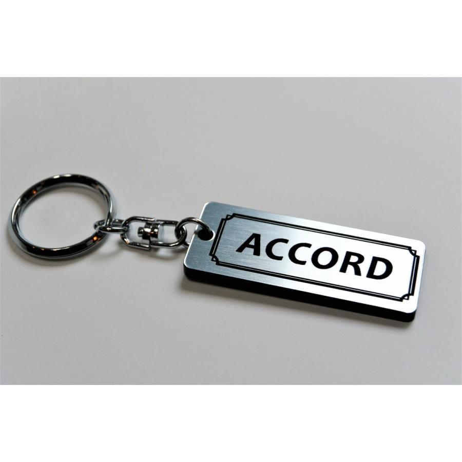 ADAキーホルダー A-443-2 ACCORD 2層アクリル製 銀黒 2重リング キーホルダー