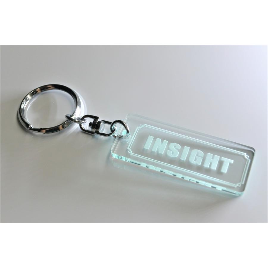 A-448-3 INSIGHT ガラス調 アクリル製 2重リング キーホルダー