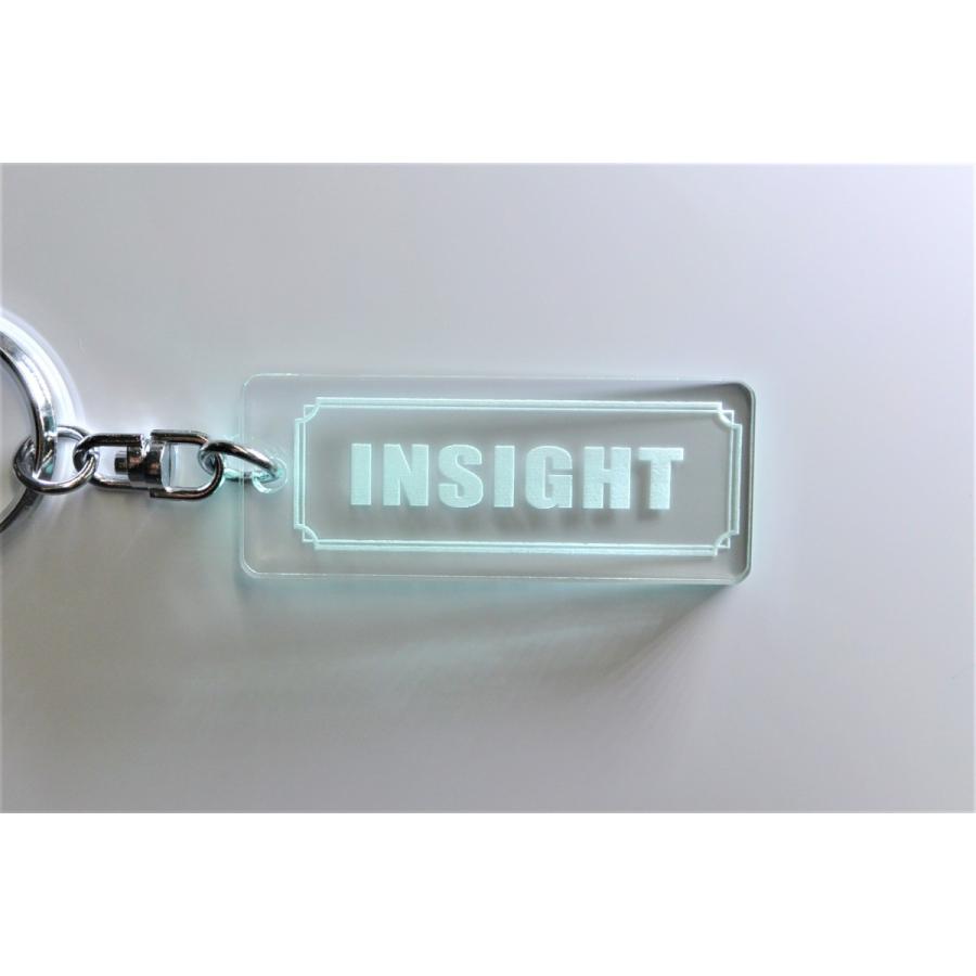 A-448-3 INSIGHT ガラス調 アクリル製 2重リング キーホルダー 