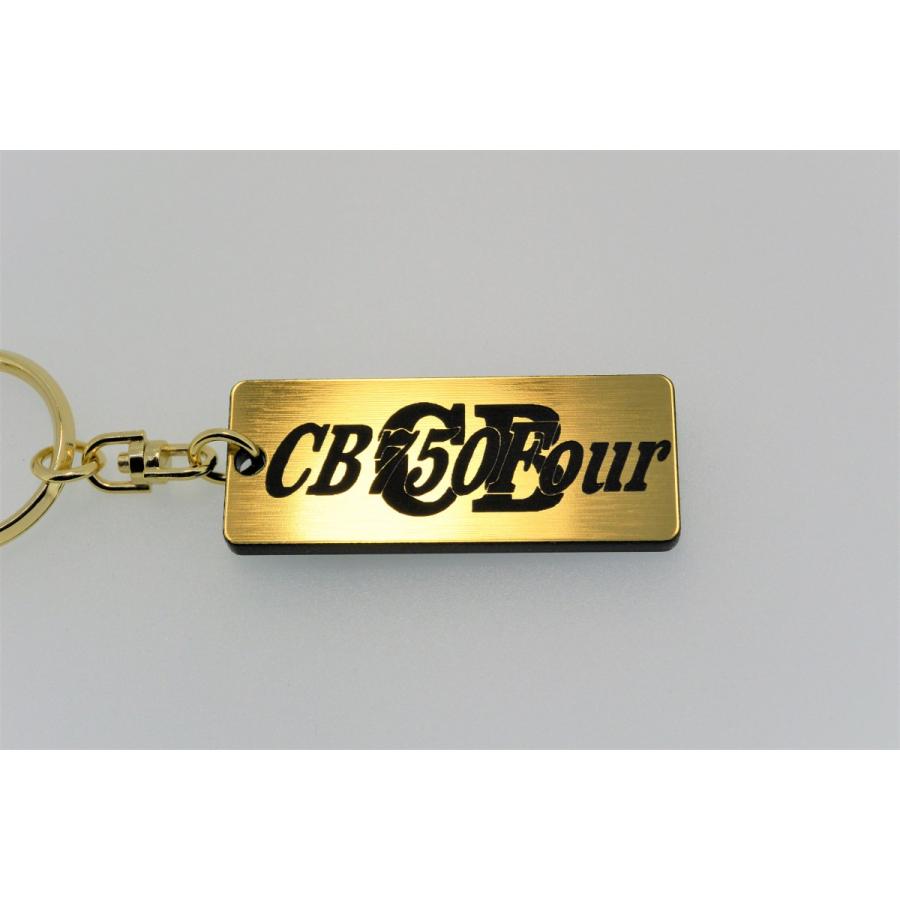 A-46-1 CB750Four 2層アクリル製 金黒 2重リング キーホルダー CB750