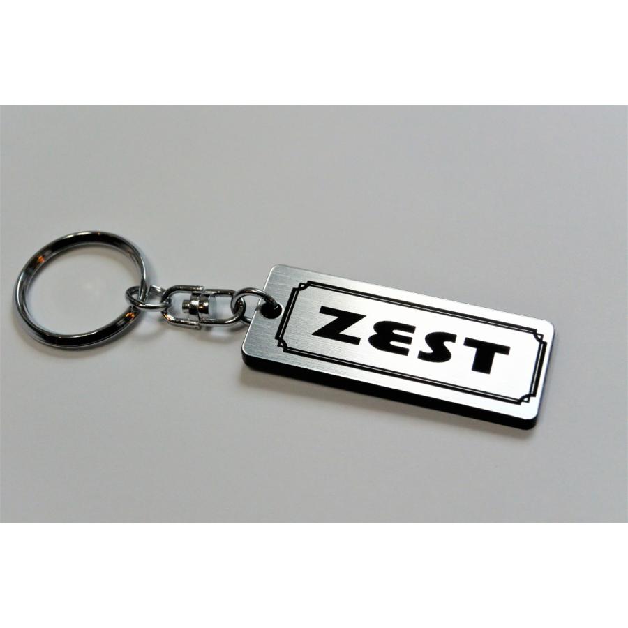 A-463-2 ZEST 2層アクリル製 銀黒 2重リング キーホルダー