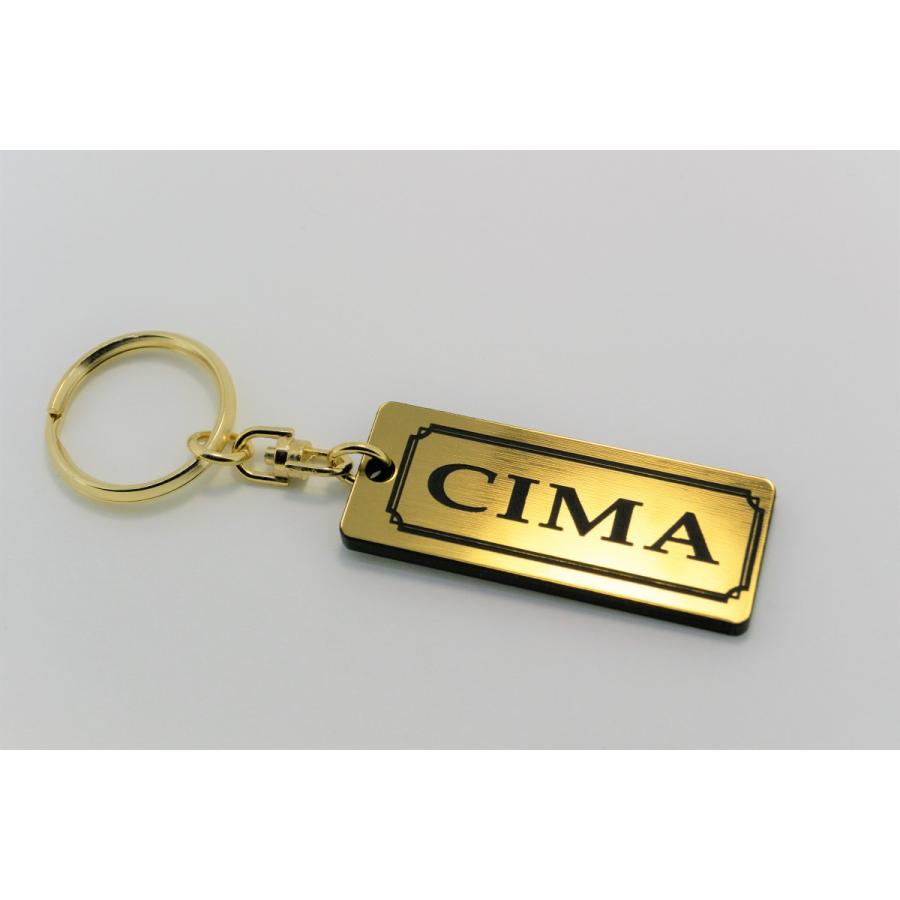 A-489-1 CIMA 2層アクリル製 金黒 2重リング キーホルダー キーレス