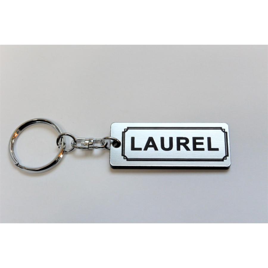A-491-2 LAUREL 2層アクリル製 銀黒 2重リング キーホルダー キーレス