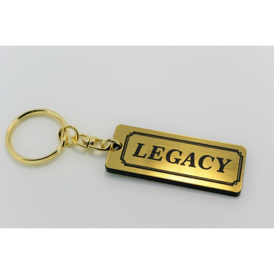 A-501-1 LEGACY 2層アクリル製 金黒 2重リング キーホルダー