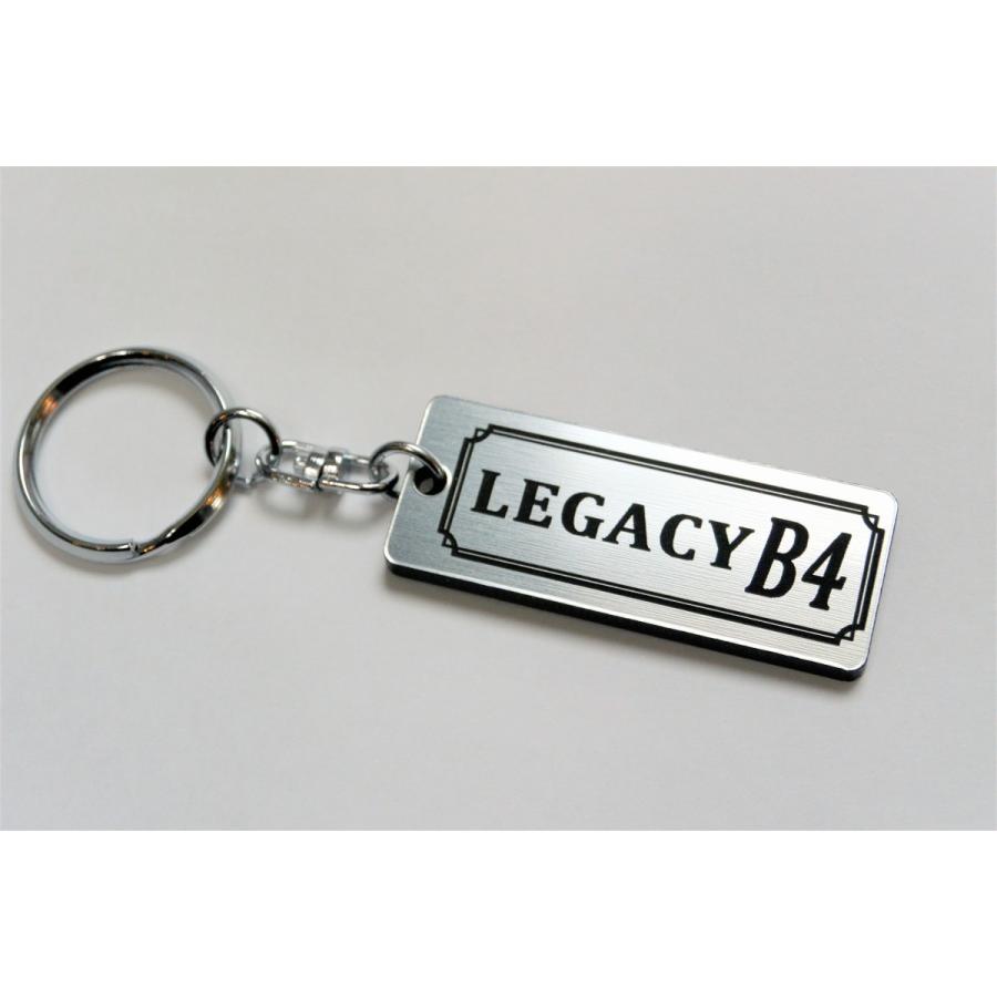 A-502-2 LEGACYB4 2層アクリル製 銀黒 2重リング キーホルダー