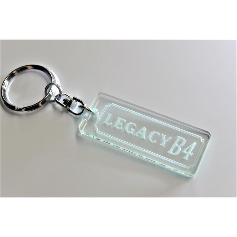 A-502-3 LEGACYB4 ガラス調 アクリル製 2重リング キーホルダー