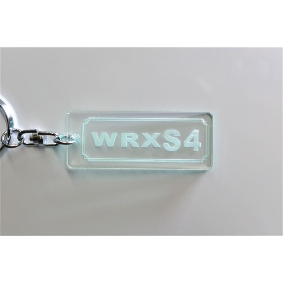 A-505-3 WRXS4 ガラス調 アクリル製 2重リング キーホルダー キーレス
