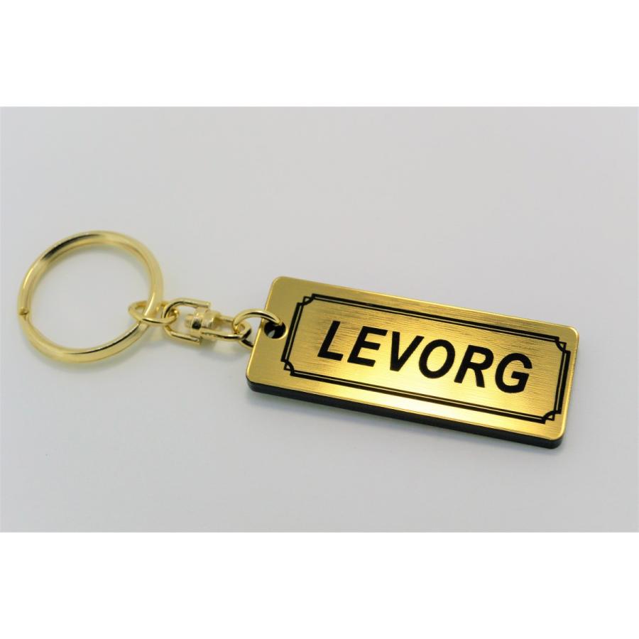 A-507-1 LEVORG 2層アクリル製 金黒 2重リング キーホルダー キーレス