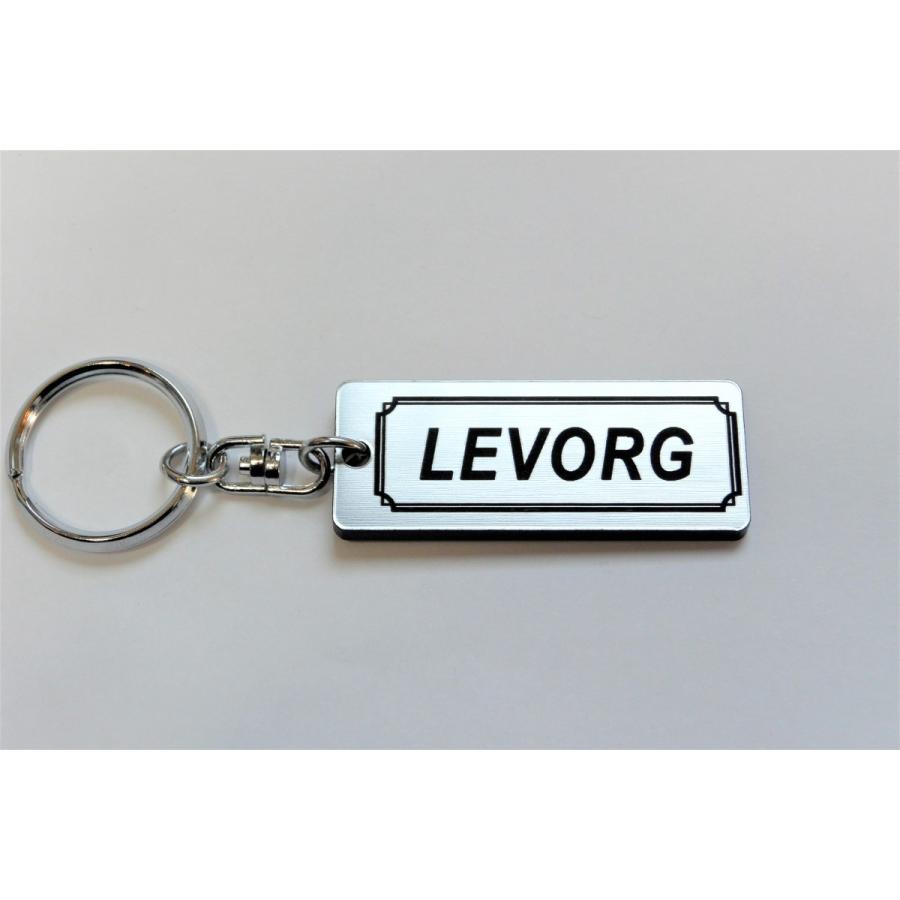 A-507-2 LEVORG 2層アクリル製 銀黒 2重リング キーホルダー キーレス