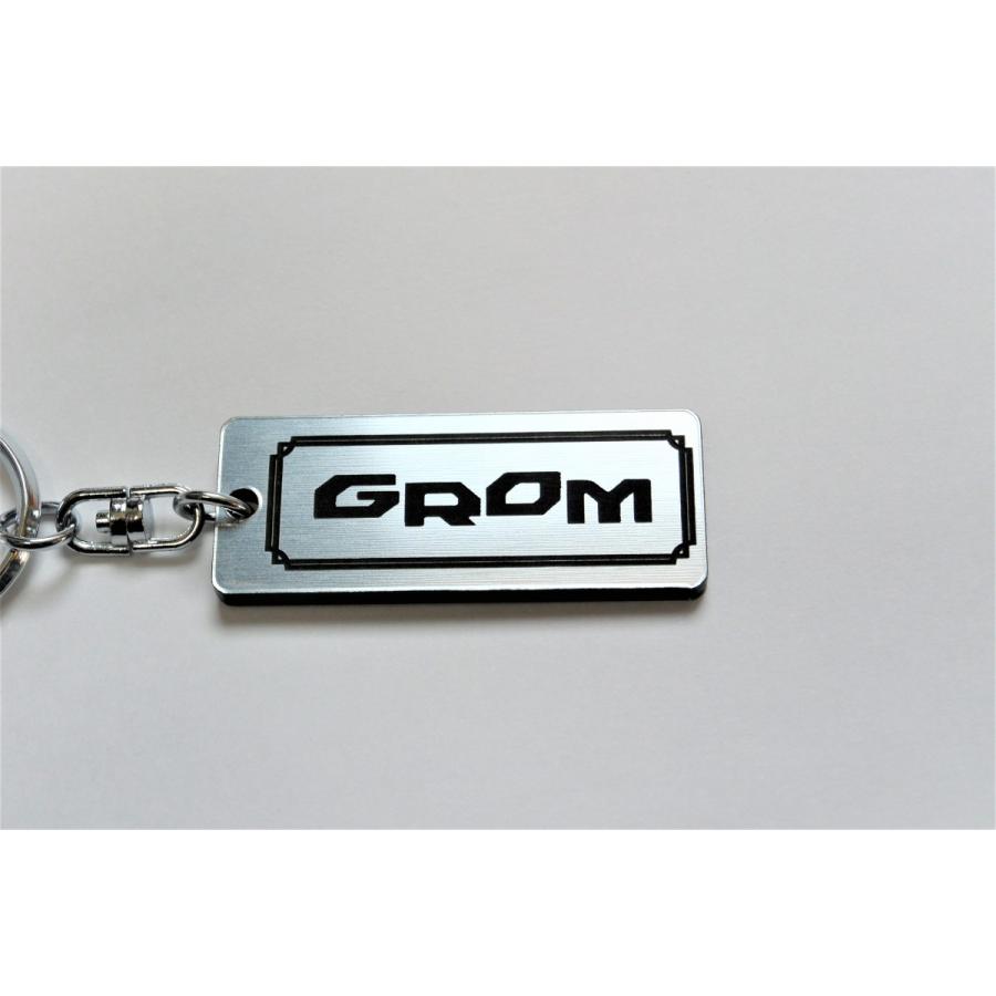 銀八 A-527-2 GROM 2層アクリル製 銀黒 2重リング キーホルダー