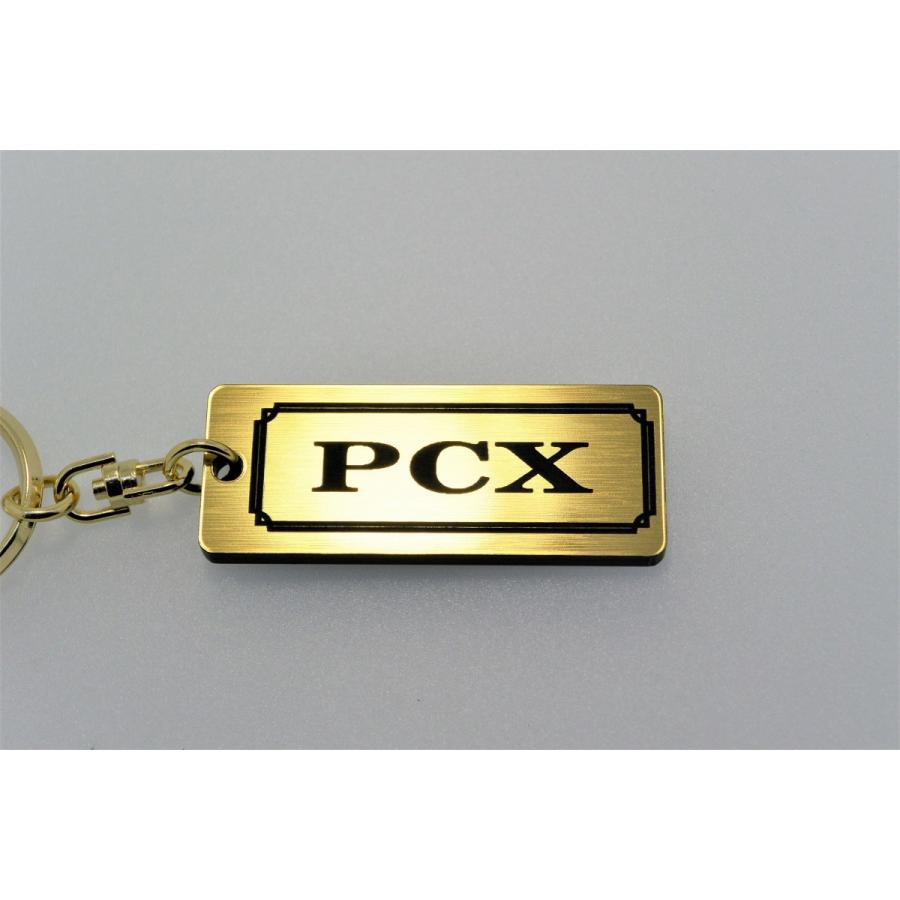 A-529-1 PCX 2層アクリル製金黒2重リング キーホルダー 160 PCX150