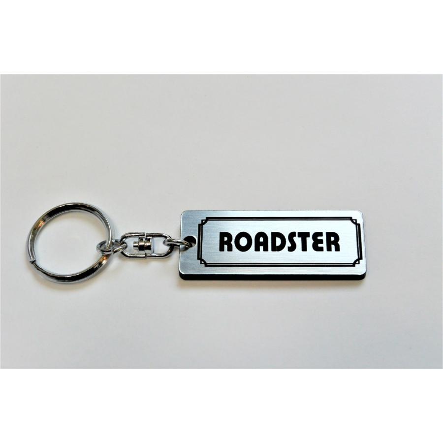 A-544-2 ROADSTER 2層アクリル製 銀黒 2重リング キーホルダー
