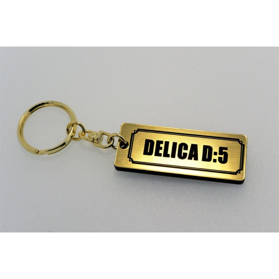 A-548-1 DELICAD5 2層アクリル製 金黒 2重リング キーホルダー
