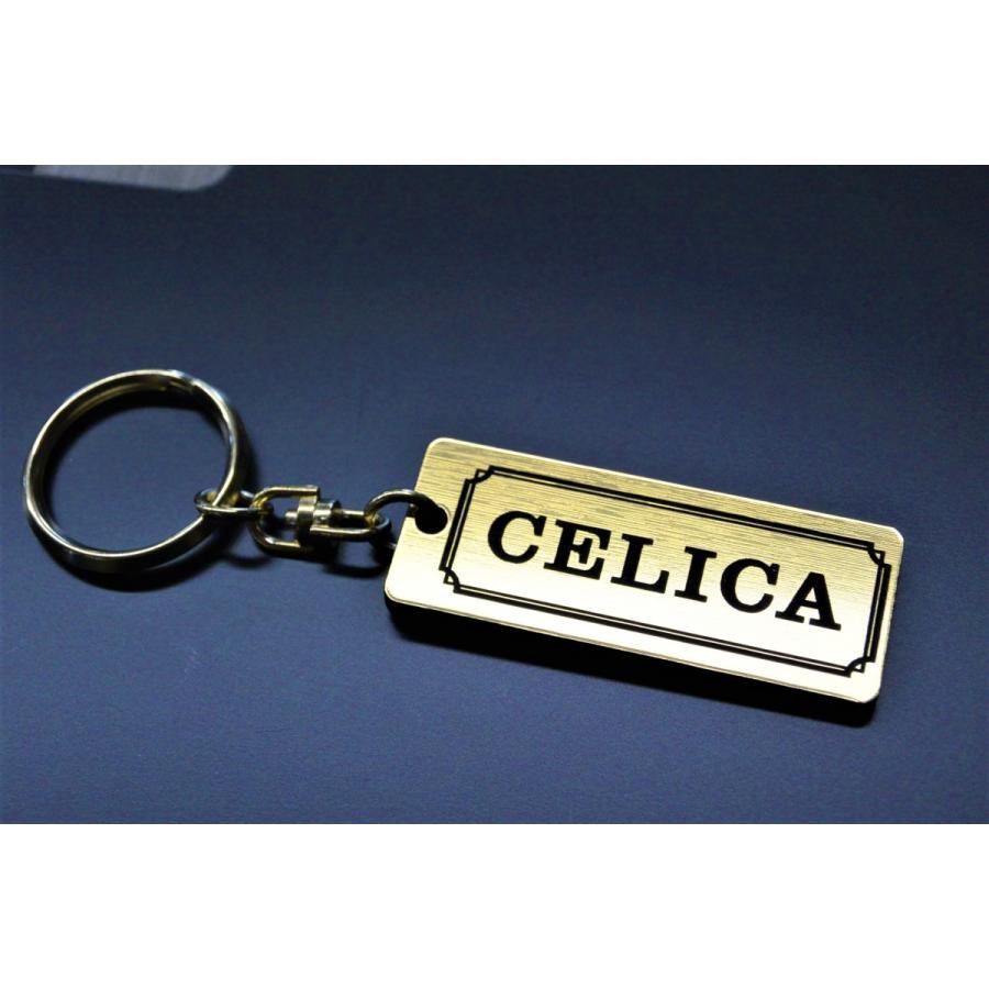 A-564-1 CELICA 2層アクリル製 金黒 2重リング キーホルダー