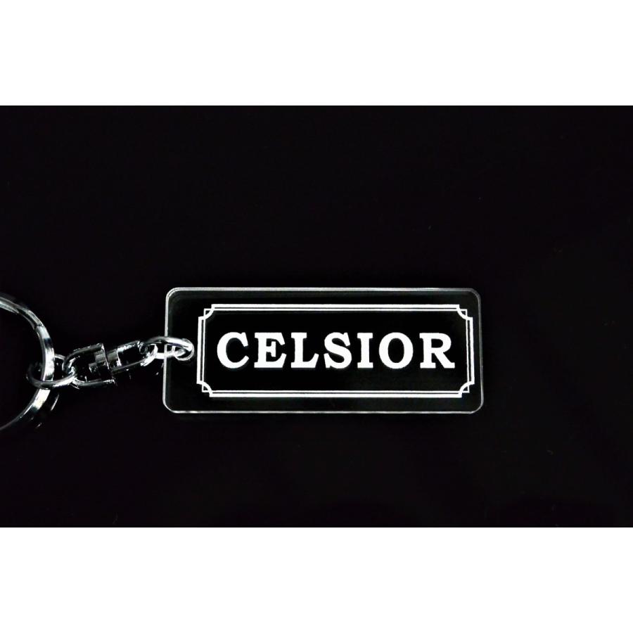 A-605 CELSIOR クリア アクリル製 2重リング キーホルダー キーレス