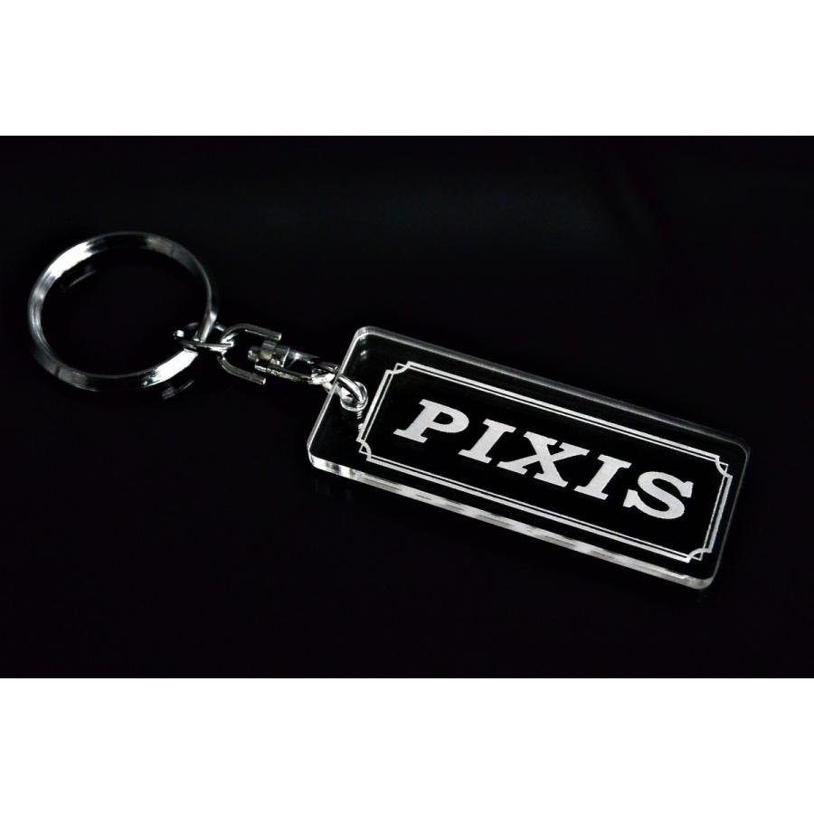 A-612 PIXIS クリア アクリル製 2重リング キーホルダー キーレス キー