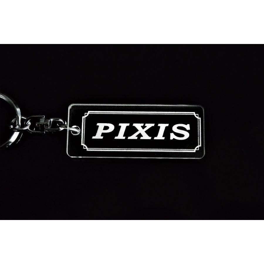 A-612 PIXIS クリア アクリル製 2重リング キーホルダー キーレス キー
