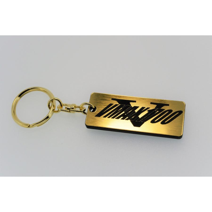 A-64-1 VMAX1700 2層アクリル製 金黒 2重リング キーホルダー カスタム