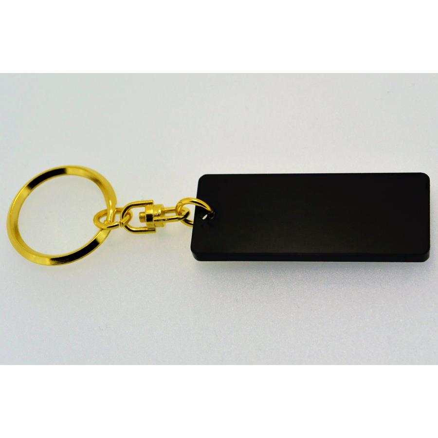 A-642-1 SUPER CUB110 2層アクリル製 金黒 2重リングキーホルダー