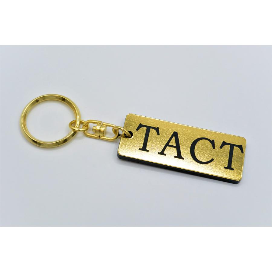 A-652-1 TACT 2層アクリル製 金黒 2重リング キーホルダー タクト AB07