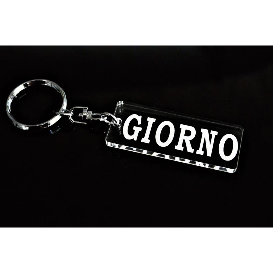 A-653 GIORNO アクリル製 クリア 2重リング キーホルダー ジョルノ