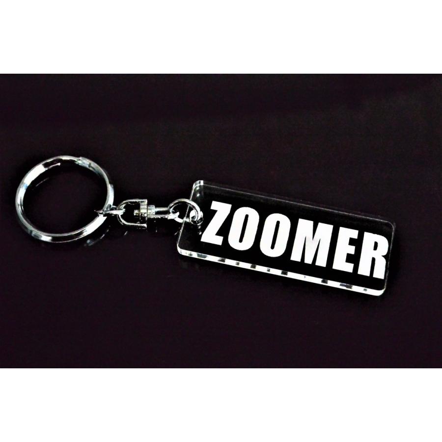 A-659 ZOOMER アクリル製 クリア 2重リング キーホルダー ズーマー 
