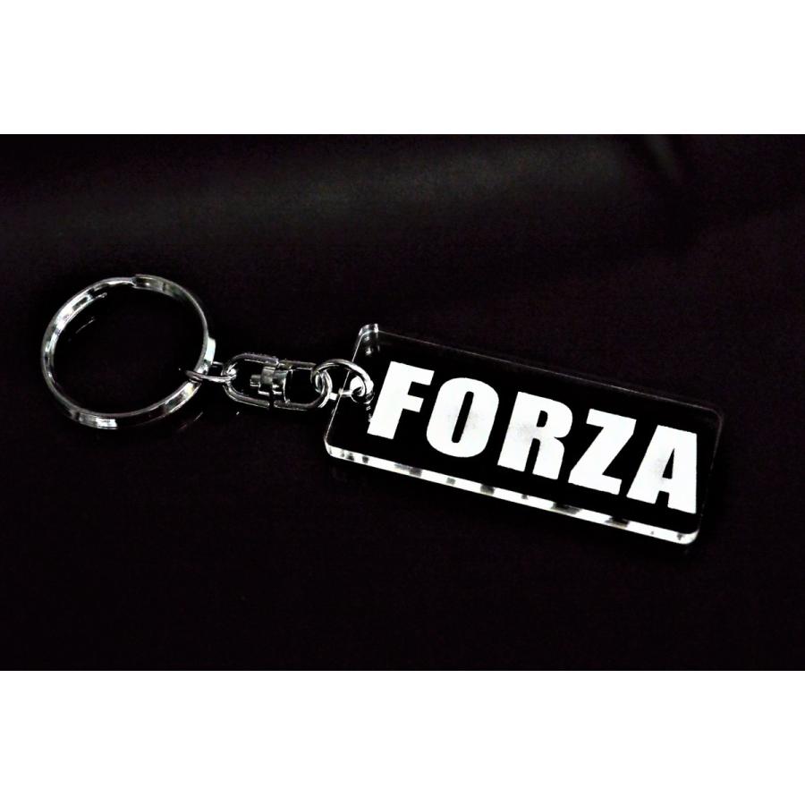 A-661 FORZA アクリル製 クリア 2重リング キーホルダー フォルッア