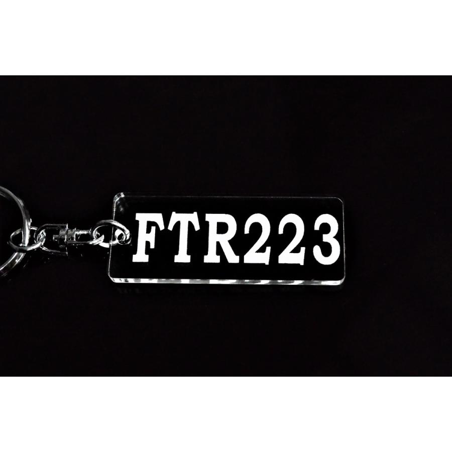 A-668 FTR223 アクリル製 クリア 2重リング キーホルダー パーツ カスタム 外装 ハンドル シート ミラー 等のアクセサリーに |  | 02