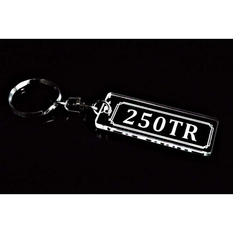 A-705 250TR アクリル製 クリア 2重リング キーホルダー カスタム