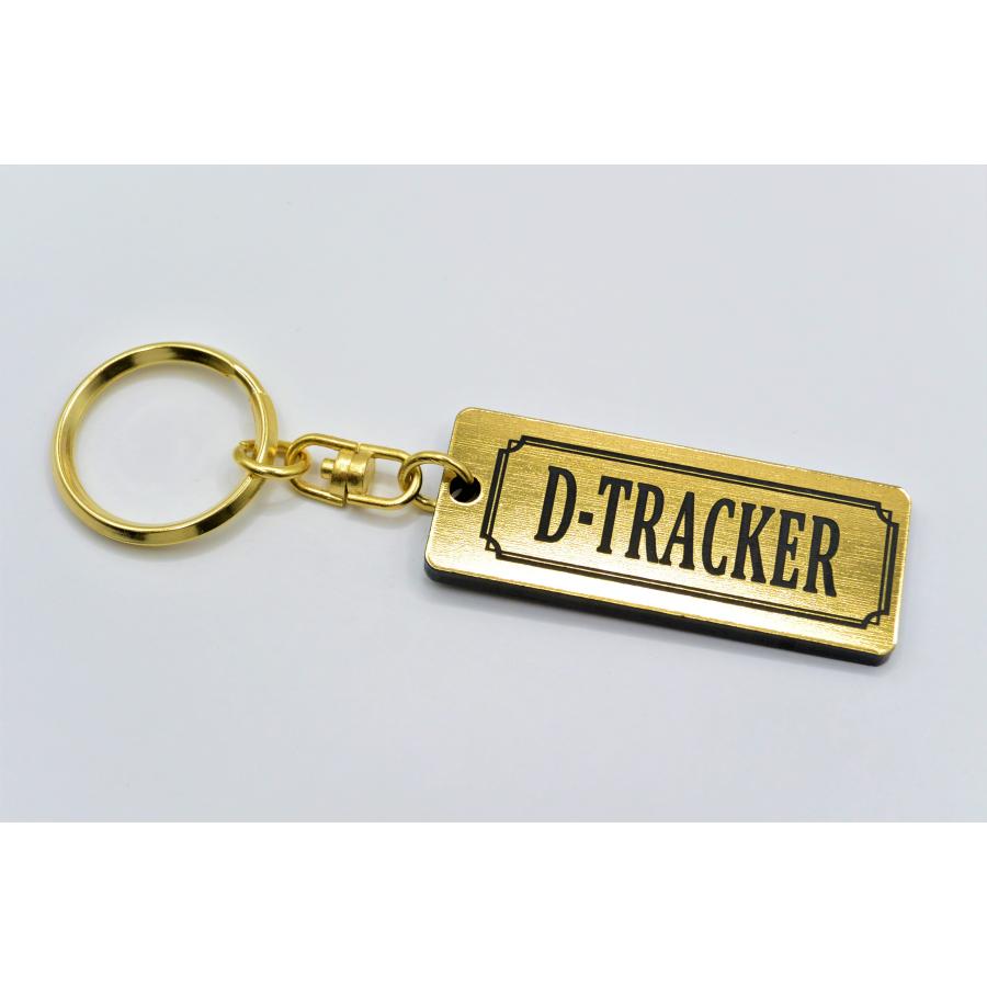 A-707-1 D-TRACKER 2層アクリル製 金黒 2重リング キーホルダー D