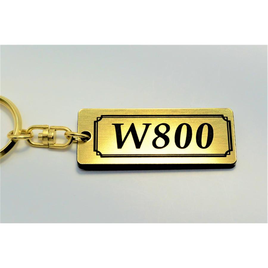 A-724-1 W800 2層アクリル製 金黒 2重リング キーホルダー マフラー