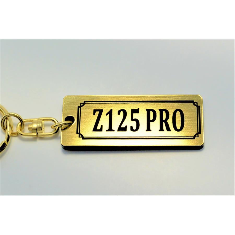 A-762-1 Z125PRO 2層アクリル製 金黒 2重リング キーホルダー Z125プロ