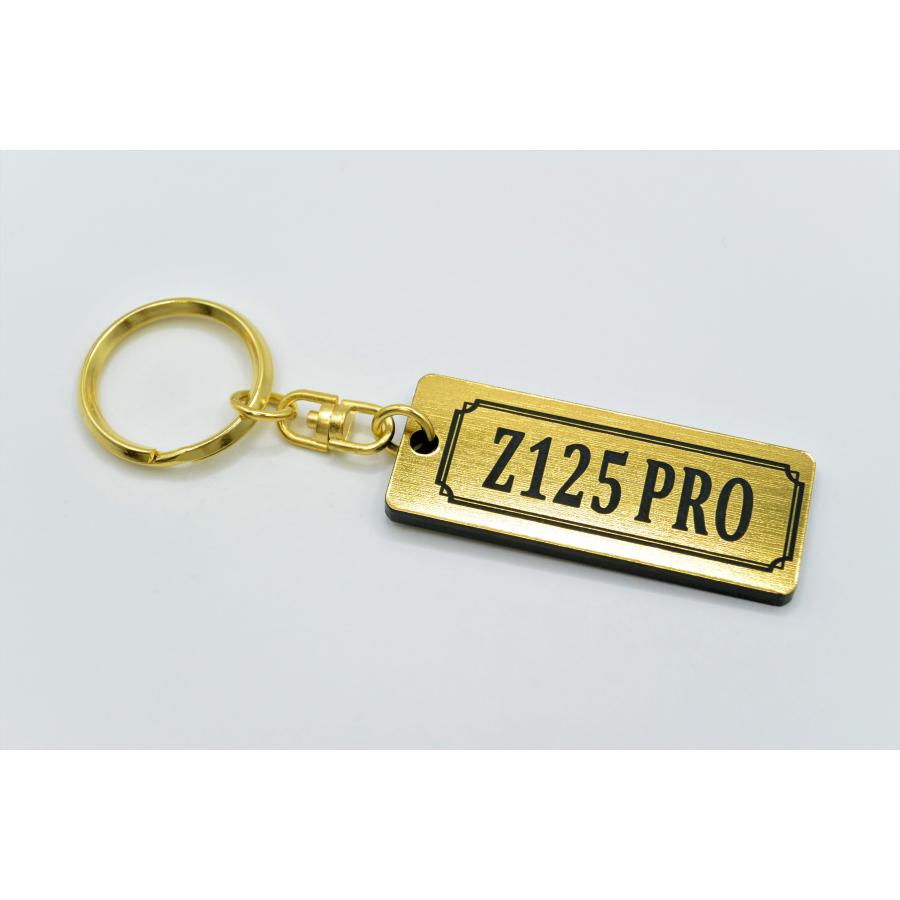 専用ページです1 A-762-1 Z125PRO 2層アクリル製 金黒 2重リング キーホルダー Z125プロ