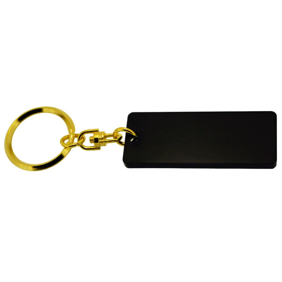 A-785-1 ZX-12R 2層アクリル製 金黒 2重リング キーホルダー A B