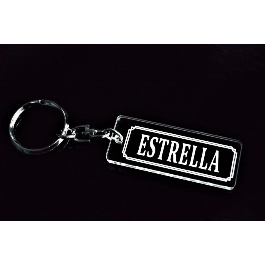 A-801 ESTRELLA アクリル製 クリア 2重リング キーホルダー エストレア