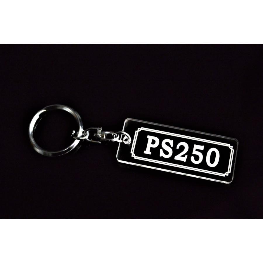 ストラップ A-881 PS250 アクリル製 クリア 2重リング キーホルダー カスタム