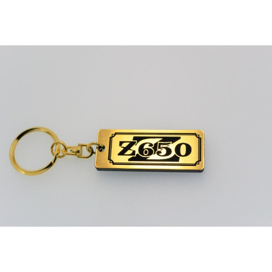 A-96-1 Z650 2層アクリル製 金黒 2重リング キーホルダー ザッパー