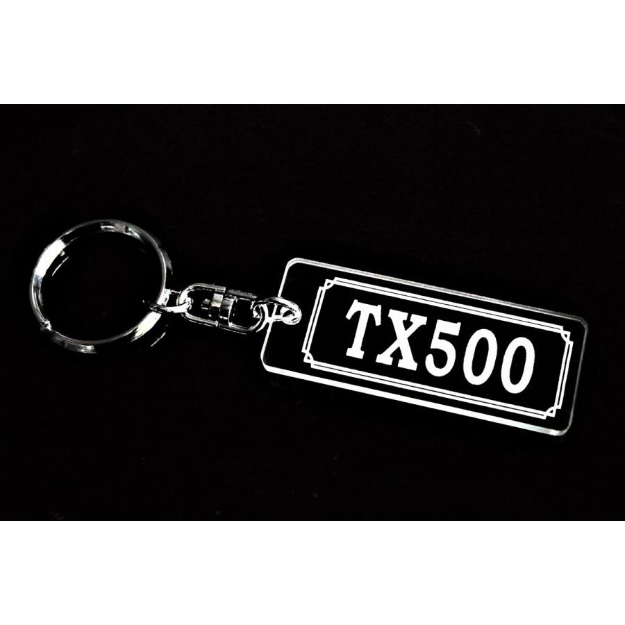 AA-155 TX500 アクリル製 クリア 2重リング キーホルダー カスタム パーツ カウル 外装 シート ミラー 等のアクセサリーに |  | 01