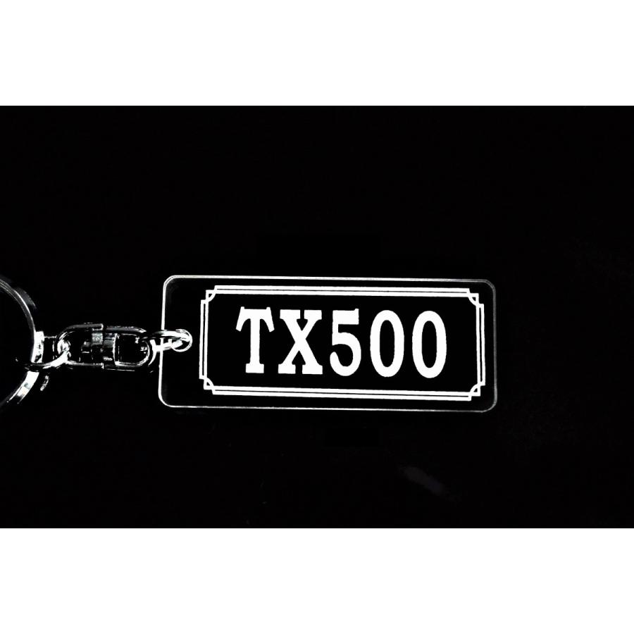 AA-155 TX500 アクリル製 クリア 2重リング キーホルダー カスタム パーツ カウル 外装 シート ミラー 等のアクセサリーに |  | 02